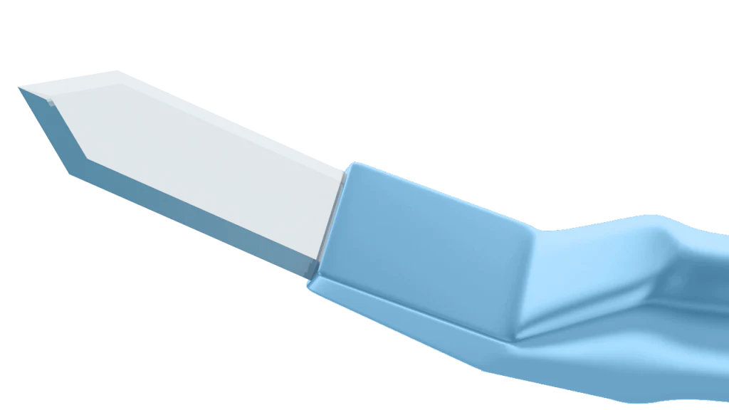6-20/6-073 Phaco Diamond Knife, Clear Cornea Blade, 3.00 mm, Angled, Length 117 mm, Titanium Handle - Image 2