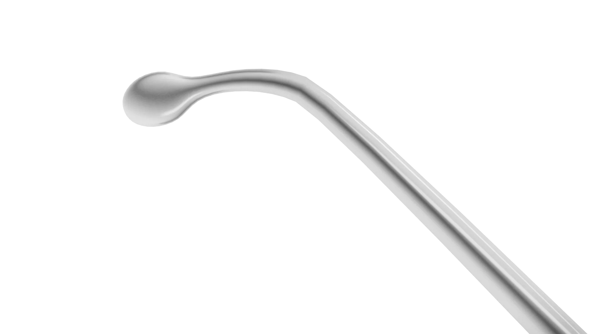 7-075 Intraocular Manipulator with Ball Tip, Angled, 0.50 mm Ball Tip, Length 121 mm, Round Titanium Handle - Image 2