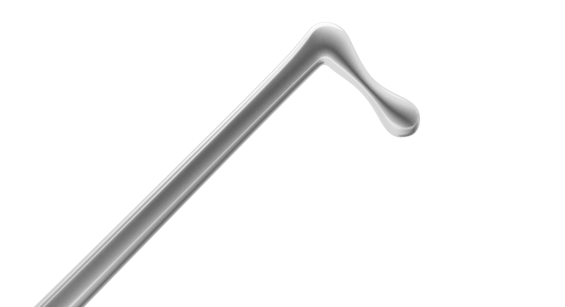 7-079 Double Phaco Spatula (Small Pupil Snapper Hook & Micro Finger), Length 132 mm, Round Titanium Handle - Image 2