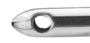 7-081 Irrigation Handpiece for Bimanual Technique, Curved, 21 Ga, Two Ports on Side 0.35 mm, Length 104 mm, Titanium Handle - Image 2