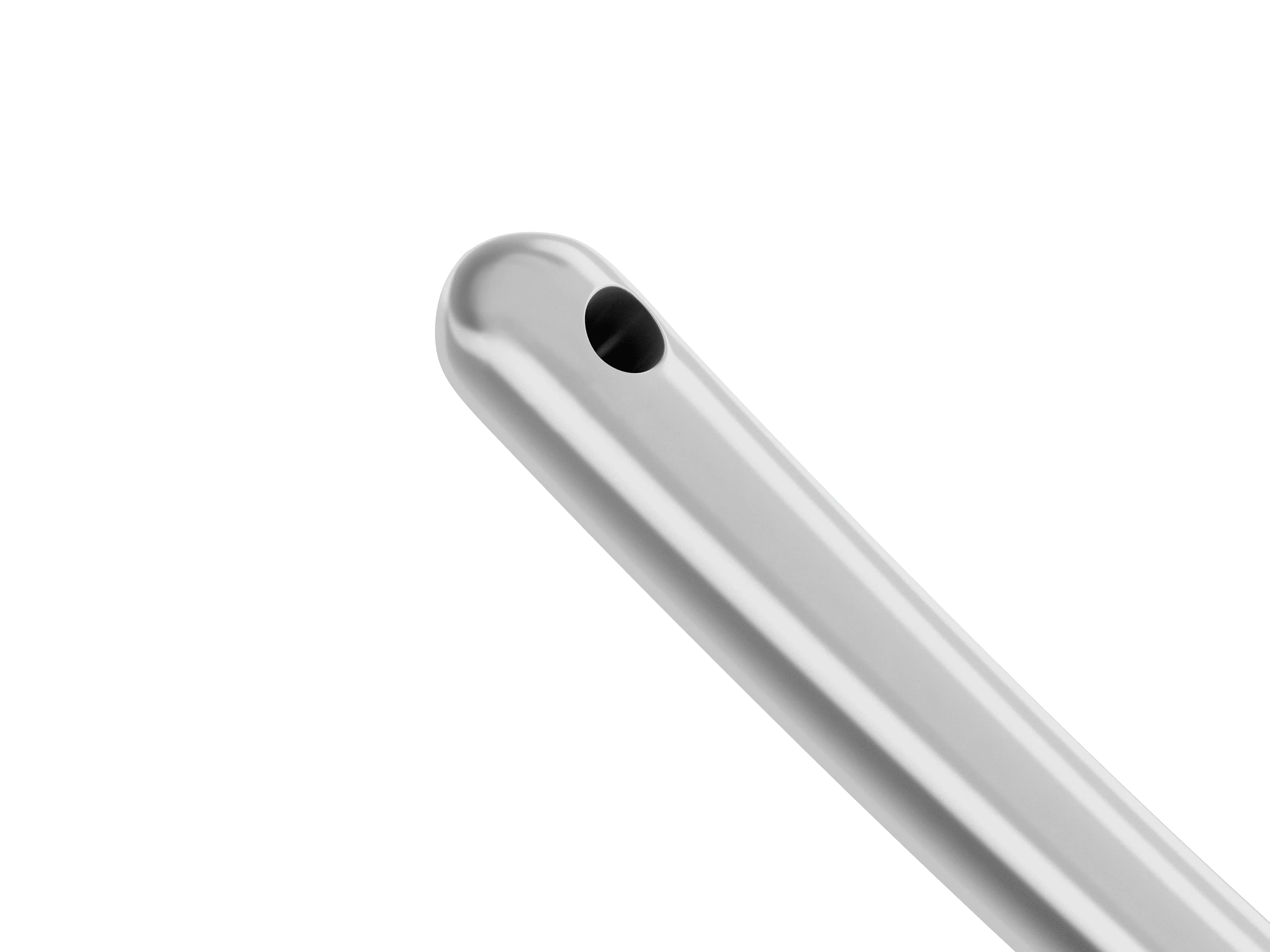 7-082 Aspiration Handpiece for Bimanual Technique, Curved, 21 Ga, One Top Port 0.35 mm, Length 104 mm, Titanium Handle - Image 2