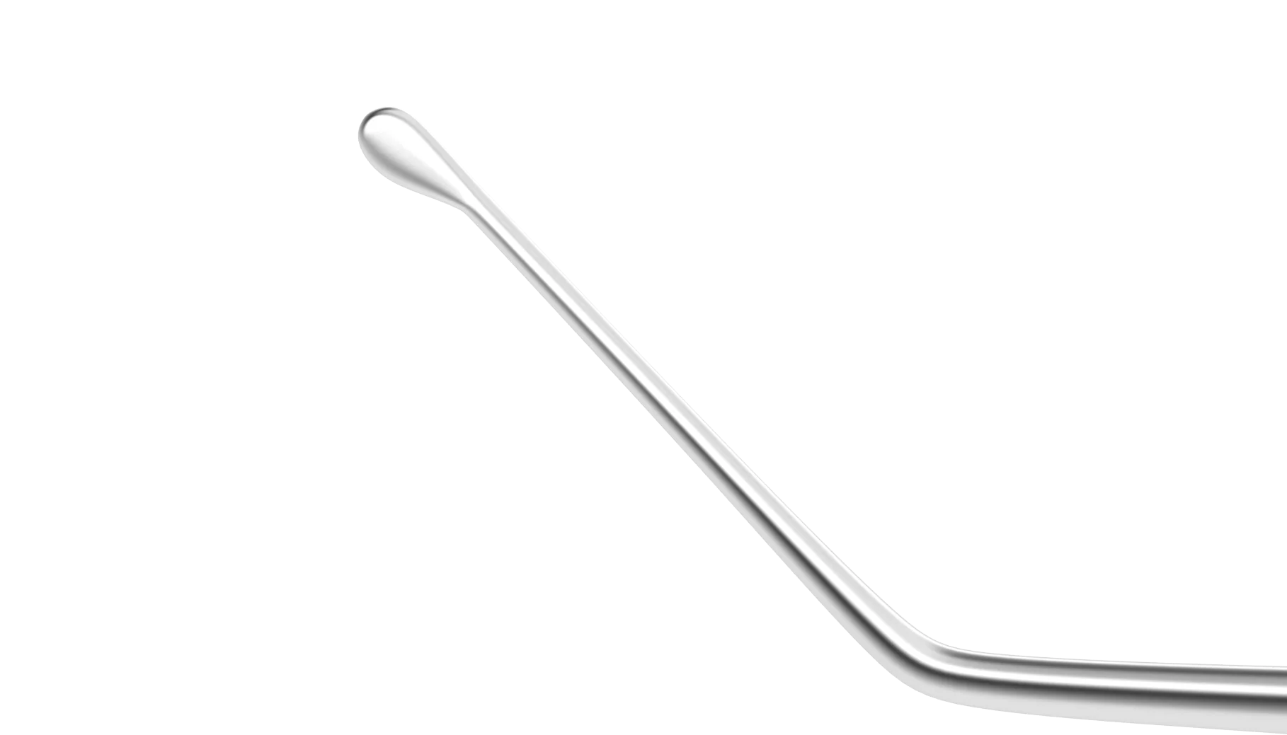 7-0931 Drysdale Nucleus Manipulator, Angled, Capsule Polisher Tip, Round Handle, Length 121 mm, Round Titanium Handle - Image 2