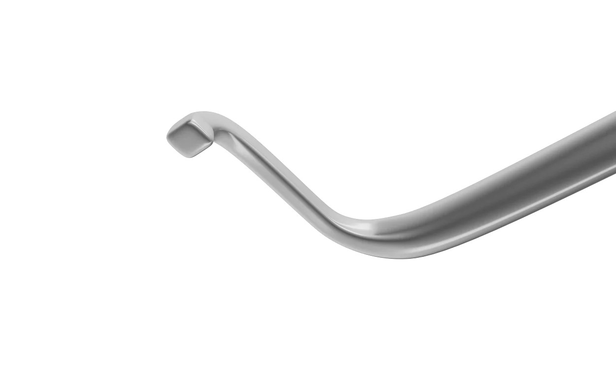 7-127 Chang Chopper, Double-Ended, RHD, Length 125 mm, Round Titanium Handle - Image 2