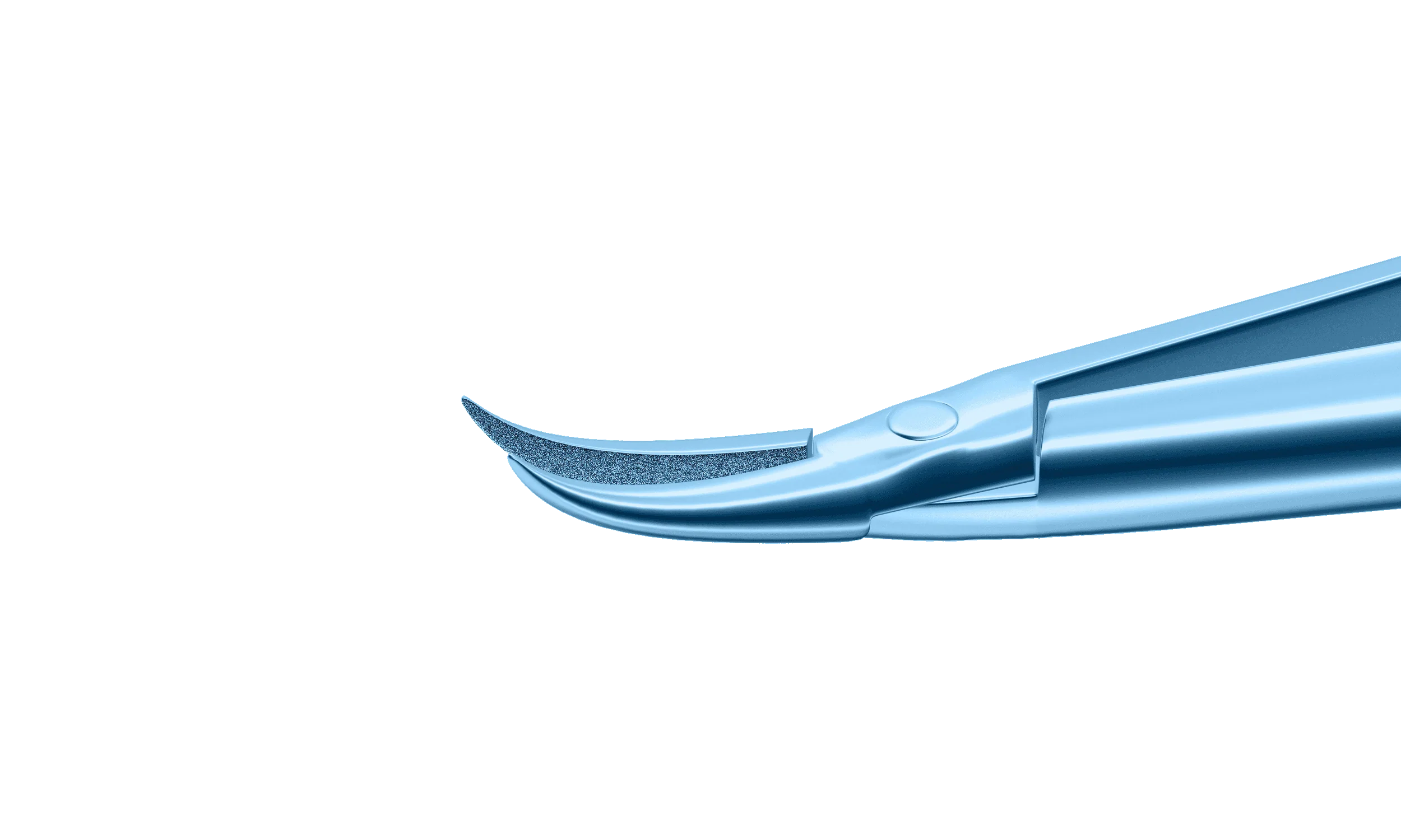 8-041T Barraquer Needle Holder, 12.00 mm Fine Jaws, Curved, without Lock, Medium Size, Length 115 mm, Titanium - Image 2