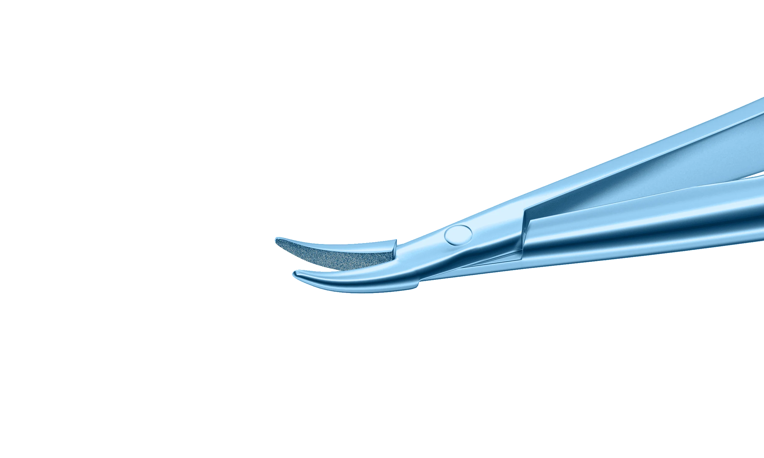 8-090T Barraquer Needle Holder, 12.00 mm Strong Jaws, Curved, with Lock, Long Size, Length 125 mm, Titanium - Image 2