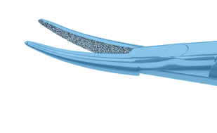 8-096T Castroviejo Needle Holder, Delicate Jaws, Gripping Surface 8.00 mm, Curved, without Lock, Length 135 mm, Titanium - Image 2